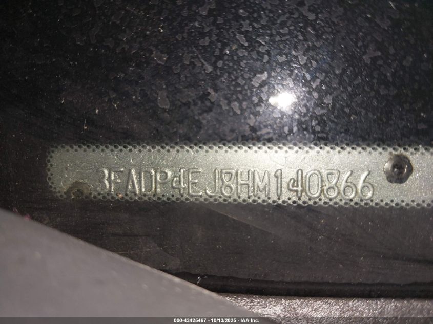 2017 Ford Fiesta Se VIN: 3FADP4EJ8HM140866 Lot: 43425467