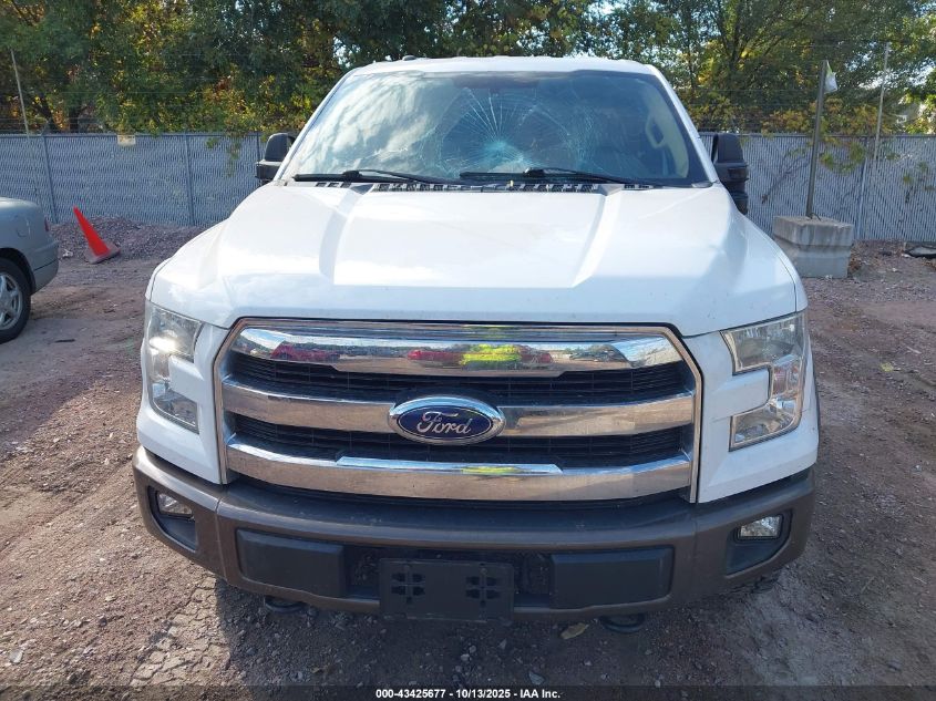 2016 Ford F-150 Lariat VIN: 1FTFX1EF7GFA21606 Lot: 43425677