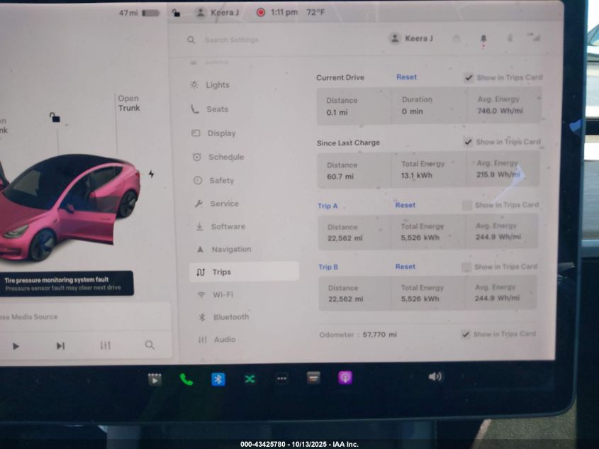 2021 Tesla Model 3 Standard Range Plus Rear-Wheel Drive VIN: 5YJ3E1EA2MF907099 Lot: 43425780