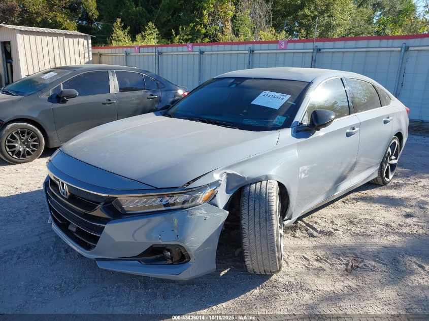2022 Honda Accord Sport VIN: 1HGCV1F39NA013516 Lot: 43426014