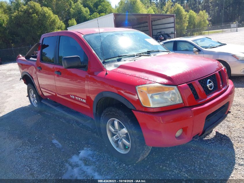 2012 NISSAN TITAN Red VIN: 1N6BA0EC6CN303152