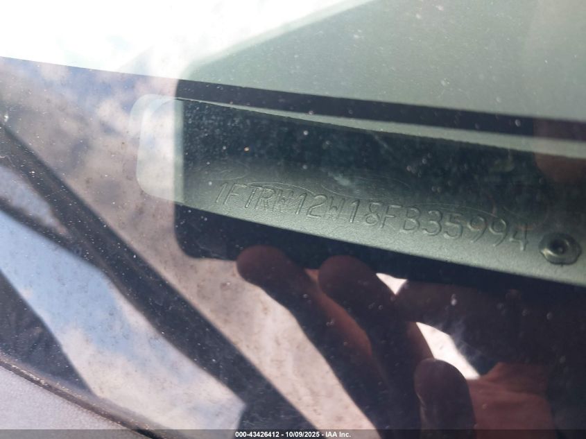 2008 Ford F-150 60Th Anniversary/Fx2/Xl/Xlt VIN: 1FTRW12W18FB35994 Lot: 43426412