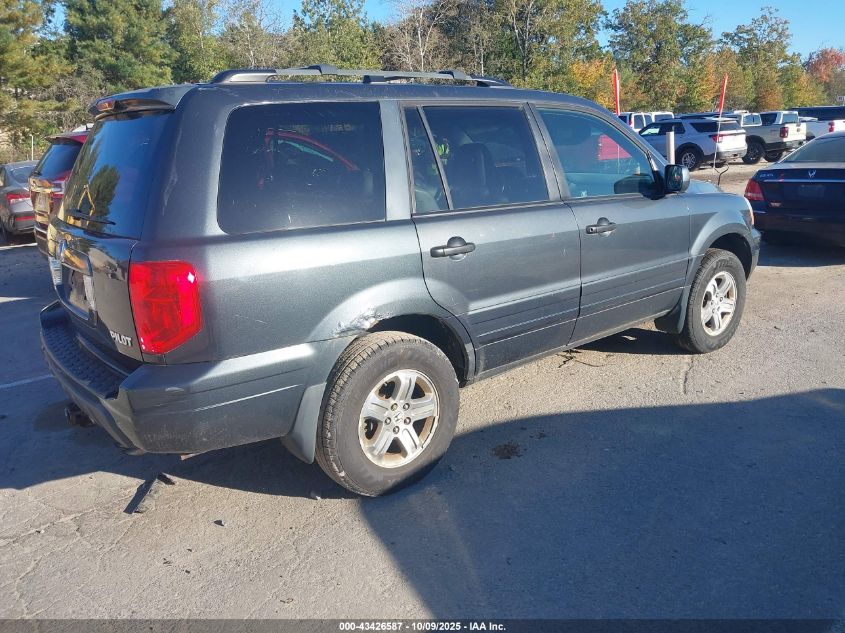 2005 Honda Pilot Ex-L VIN: 2HKYF18555H540218 Lot: 43426587