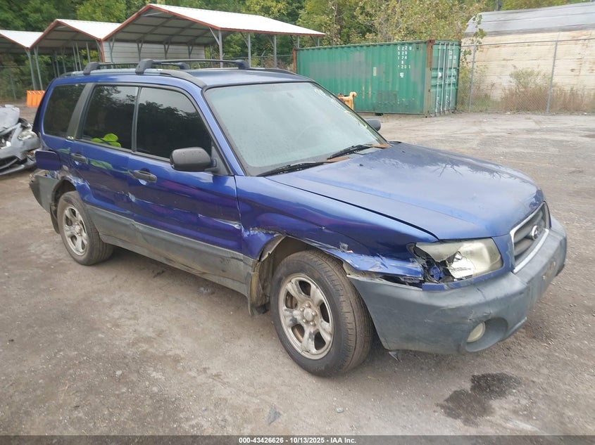 2003 Subaru Forester X blue suv gasoline JF1SG63623H771739 photo #1