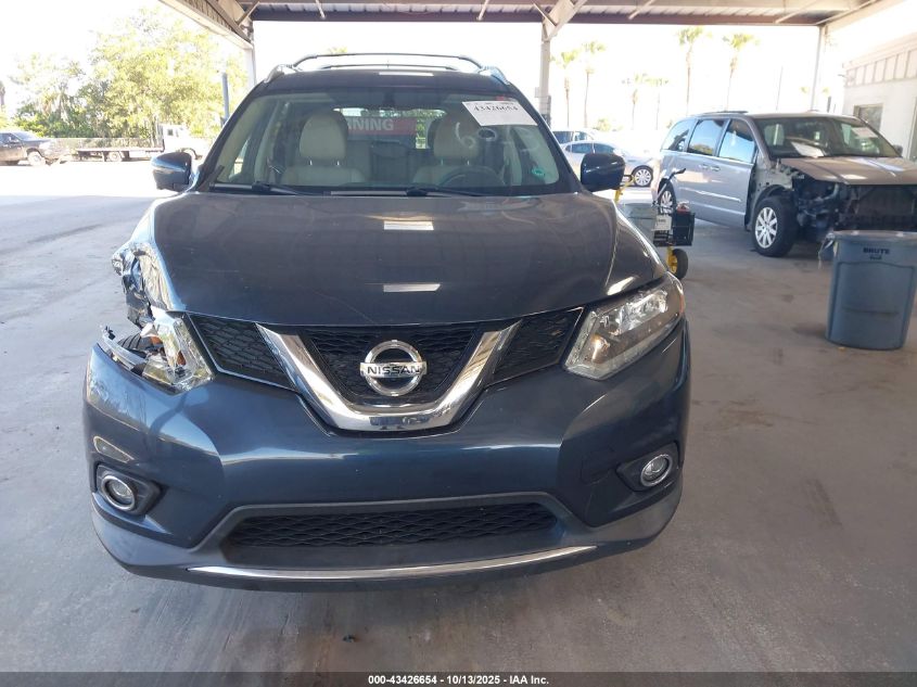 2016 Nissan Rogue Sl VIN: KNMAT2MTXGP726073 Lot: 43426654