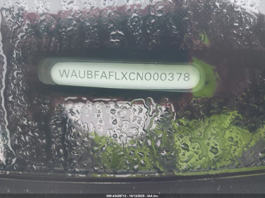 2012 Audi A4 2.0T Premium VIN: WAUBFAFLXCN000378 Lot: 43426712
