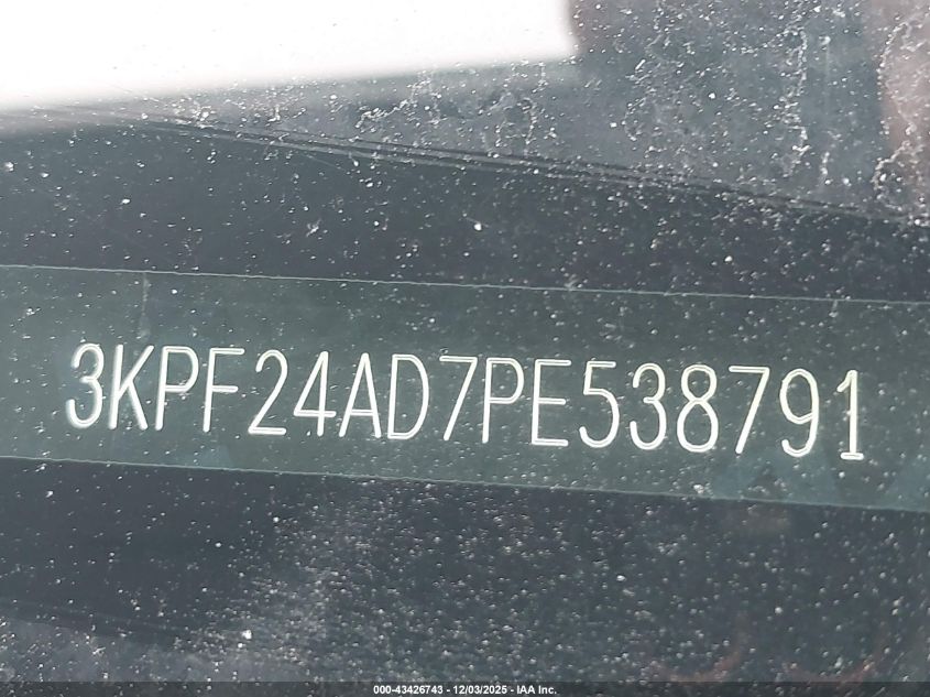 2023 Kia Forte Lx VIN: 3KPF24AD7PE538791 Lot: 43426743