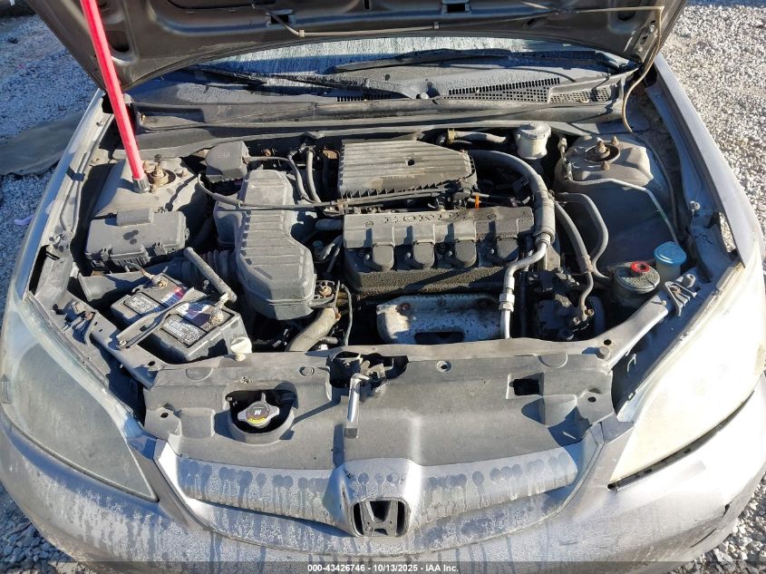 2005 Honda Civic Lx VIN: 2HGES16655H529790 Lot: 43426746