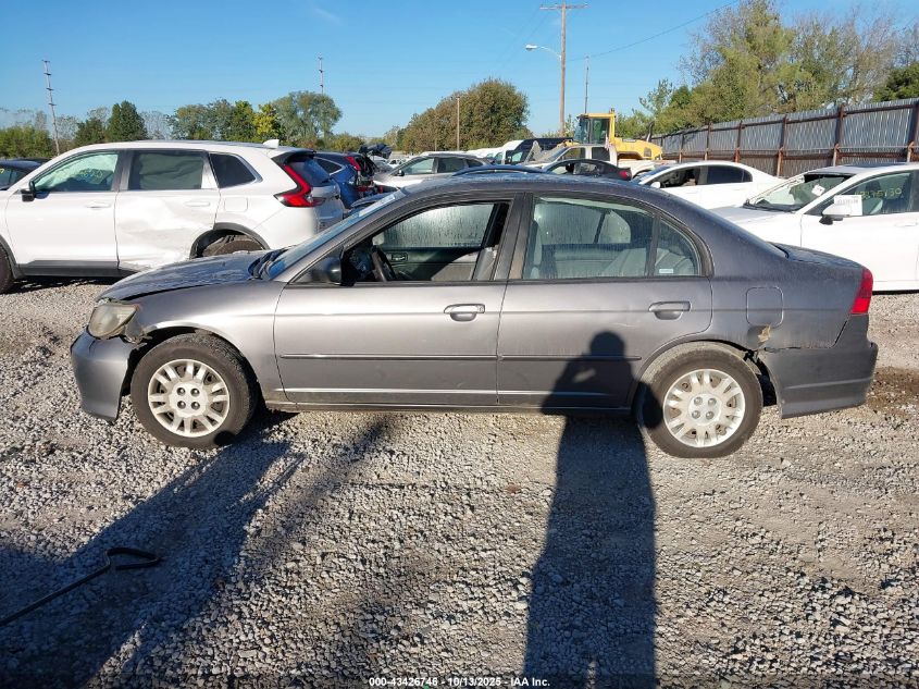 2005 Honda Civic Lx VIN: 2HGES16655H529790 Lot: 43426746