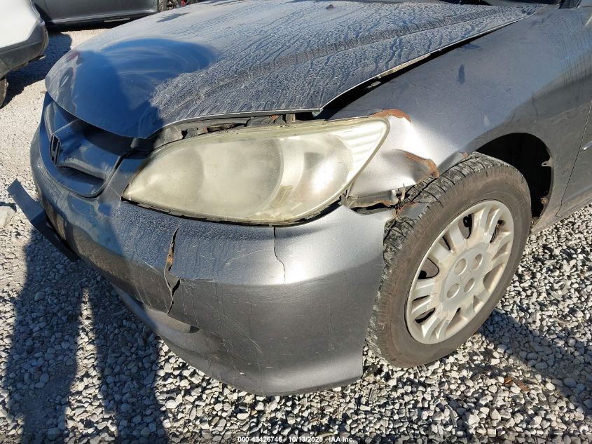 2005 Honda Civic Lx VIN: 2HGES16655H529790 Lot: 43426746