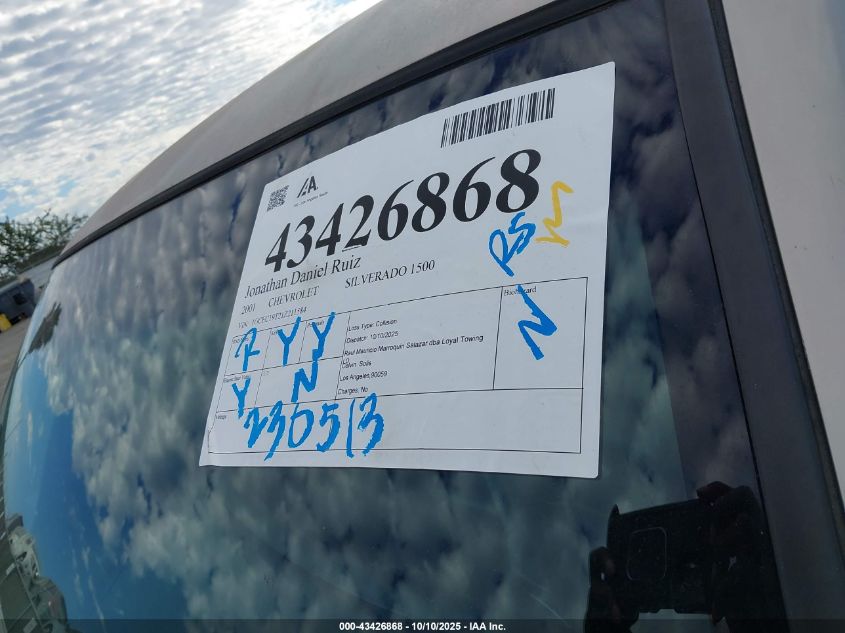 2001 Chevrolet Silverado 1500 Ls VIN: 1GCEC19T21Z211584 Lot: 43426868