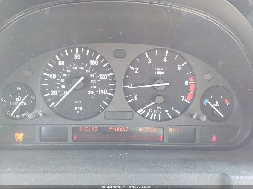 2002 BMW X5 4.4I VIN: 5UXFB33592LH36385 Lot: 43426914