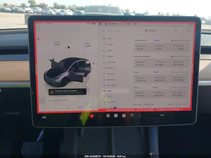 2023 Tesla Model Y Awd/Long Range Dual Motor All-Wheel Drive VIN: 7SAYGDEE8PA048206 Lot: 43426979