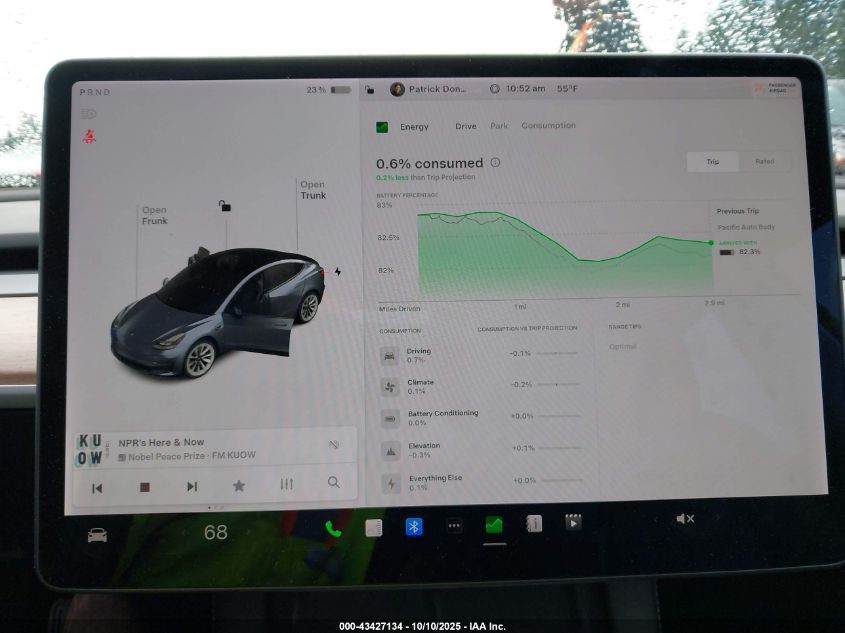 2021 Tesla Model 3 Long Range Dual Motor All-Wheel Drive VIN: 5YJ3E1EB1MF049410 Lot: 43427134