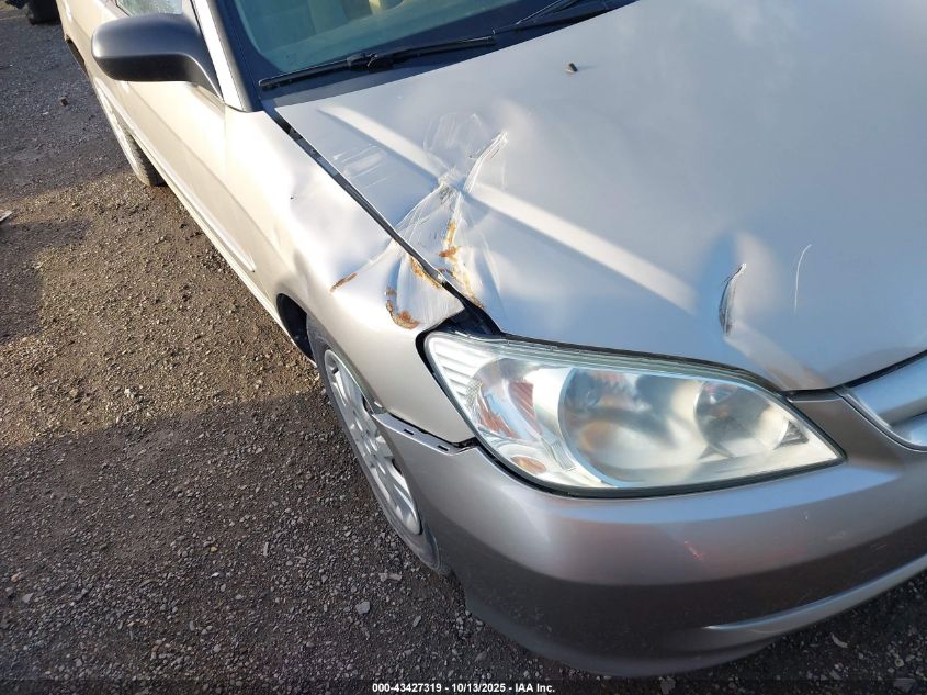 2004 Honda Civic Lx VIN: 2HGES15564H528655 Lot: 43427319