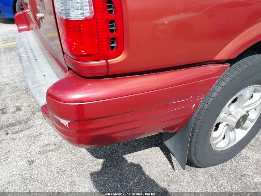 2001 Isuzu Rodeo Ls 3.2L V6/Lse 3.2L V6/S 3.2L V6 VIN: 4S2CK58WX14335326 Lot: 43427517