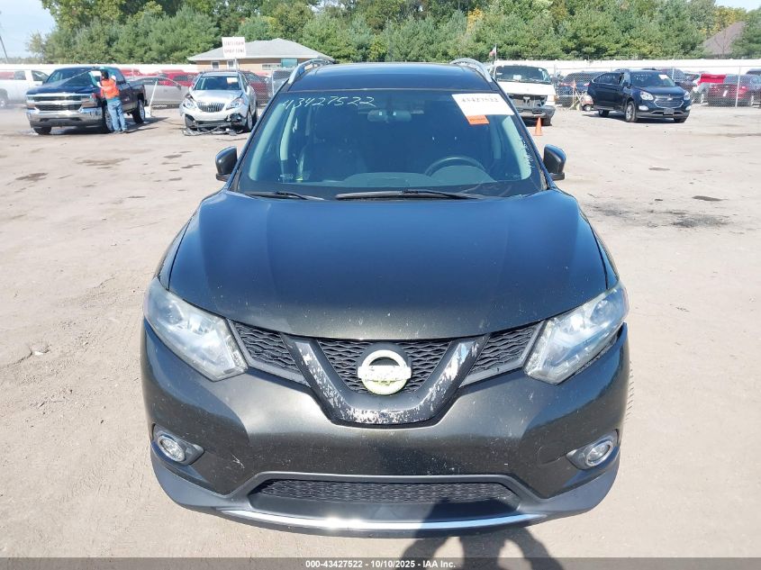 2016 Nissan Rogue Sl VIN: 5N1AT2MV0GC740827 Lot: 43427522