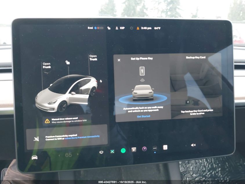 2021 Tesla Model 3 Standard Range Plus Rear-Wheel Drive VIN: 5YJ3E1EA5MF867407 Lot: 43427591