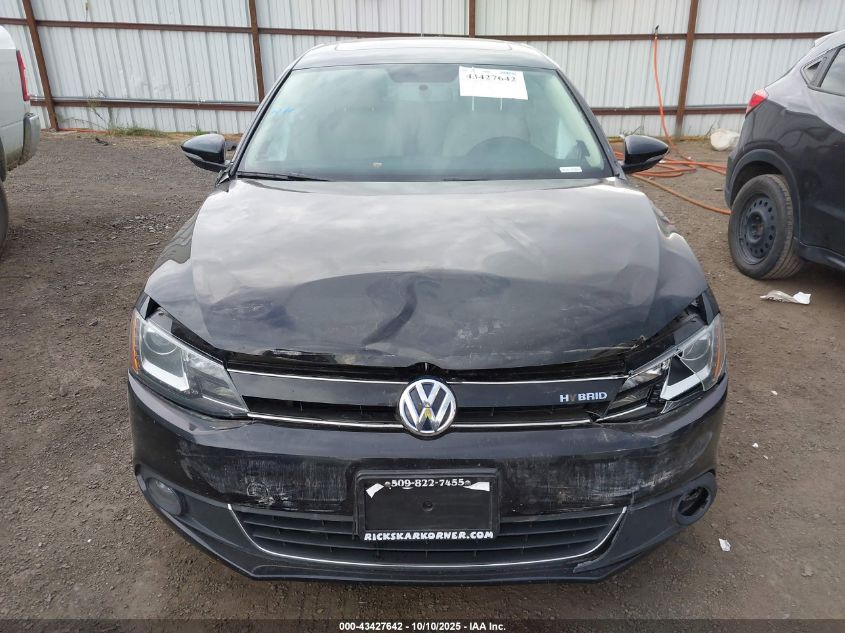 2014 Volkswagen Jetta Hybrid Sel Premium VIN: 3VW637AJ7EM268885 Lot: 43427642