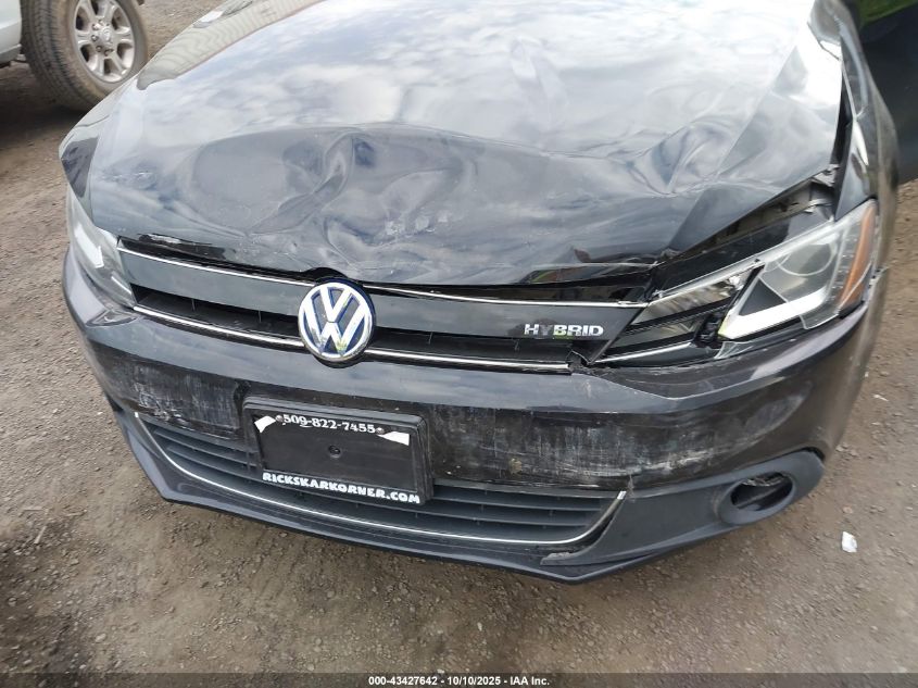2014 Volkswagen Jetta Hybrid Sel Premium VIN: 3VW637AJ7EM268885 Lot: 43427642