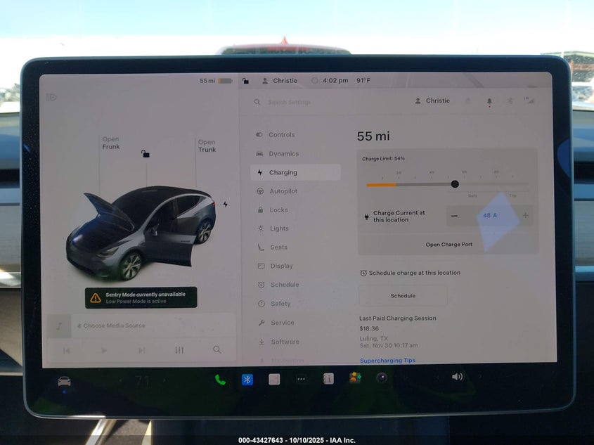 2021 Tesla Model Y Long Range Dual Motor All-Wheel Drive VIN: 5YJYGDEEXMF186468 Lot: 43427643