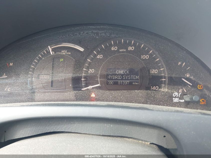 2007 Toyota Camry Hybrid VIN: JTNBB46K973011117 Lot: 43427826