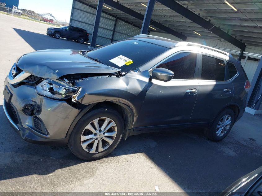2015 Nissan Rogue Sv VIN: KNMAT2MVXFP537536 Lot: 43427883