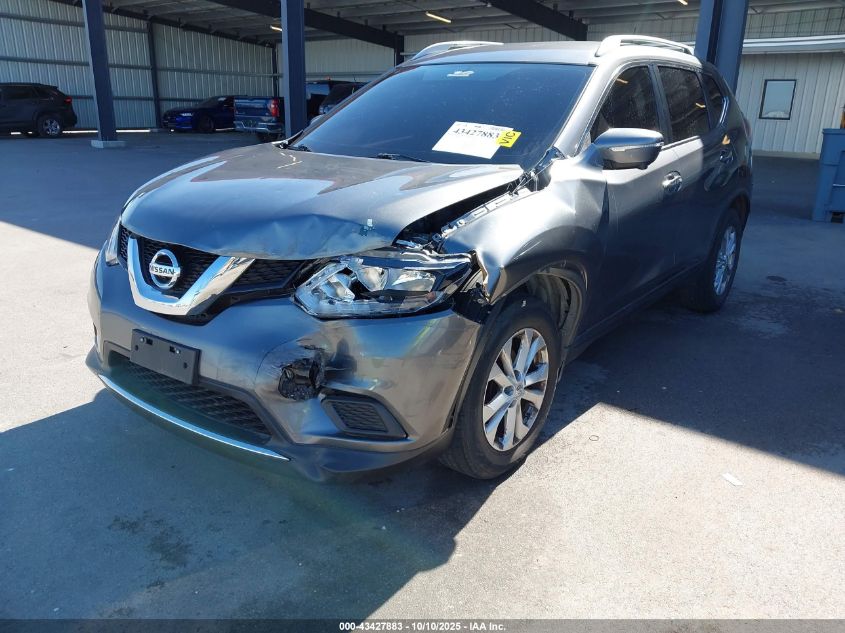 2015 Nissan Rogue Sv VIN: KNMAT2MVXFP537536 Lot: 43427883