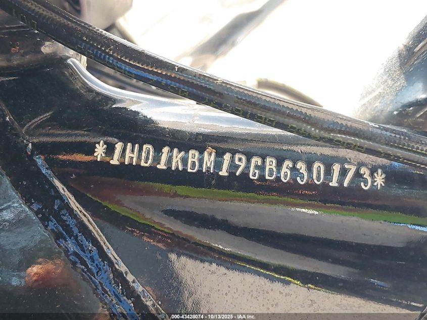 2016 Harley-Davidson Flhx Street Glide VIN: 1HD1KBM19GB630173 Lot: 43428074