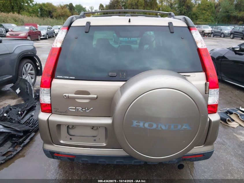 2006 Honda Cr-V Se VIN: SHSRD78976U422261 Lot: 43428075