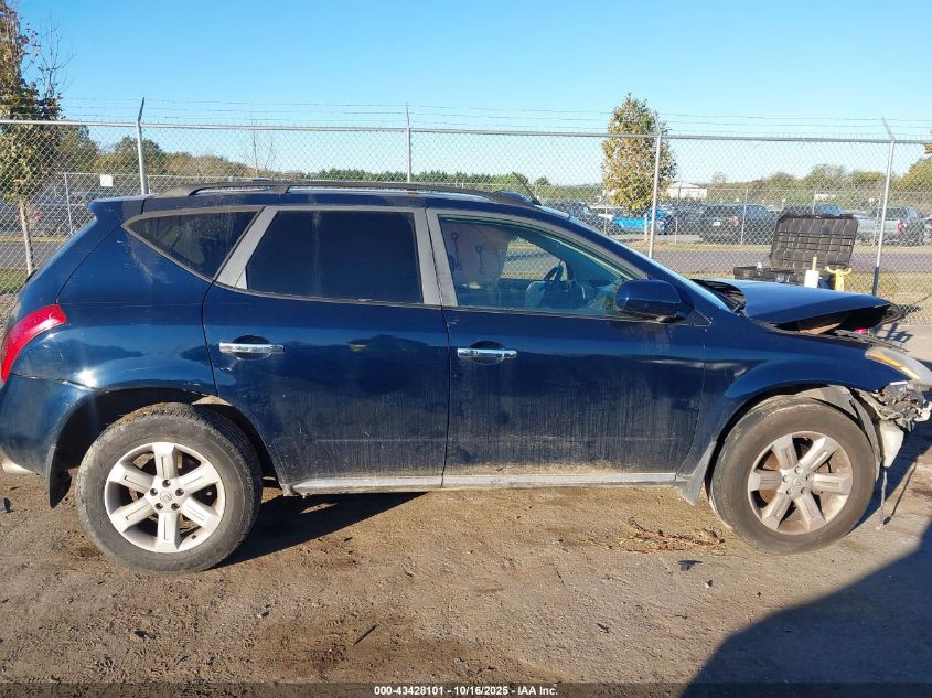 2007 Nissan Murano Sl/Se/S VIN: JN8AZ08W87W656185 Lot: 43428101