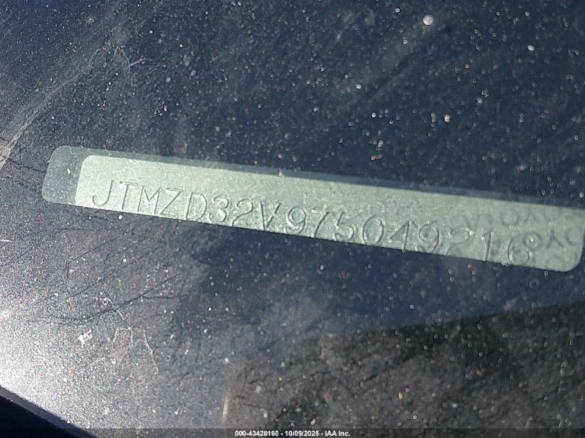 2007 Toyota Rav4 Sport VIN: JTMZD32V975049216 Lot: 43428160