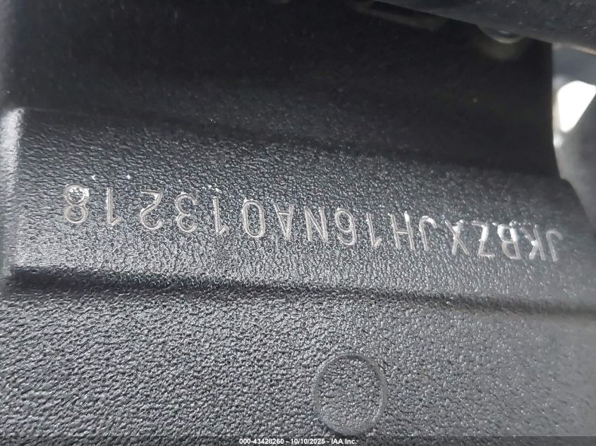 2022 Kawasaki Zx636 K VIN: JKBZXJH16NA013218 Lot: 43428260