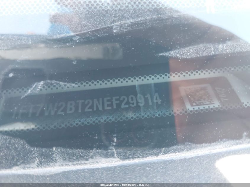 2022 Ford F-250 Lariat VIN: 1FT7W2BT2NEF29914 Lot: 43428290