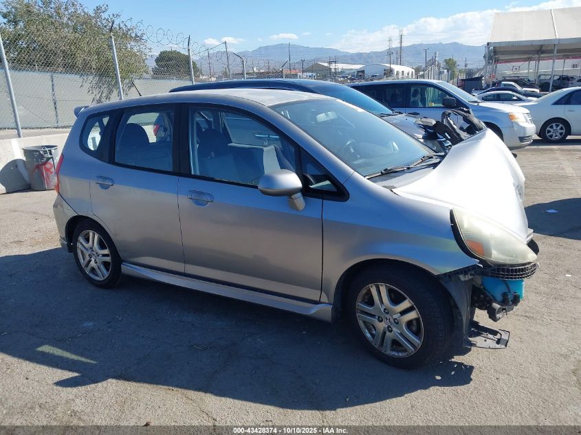 2007 Honda Fit Sport VIN: JHMGD38657S014034 Lot: 43428374