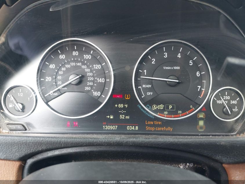 2014 BMW 335I VIN: WBA3A9C57EF479637 Lot: 43428551