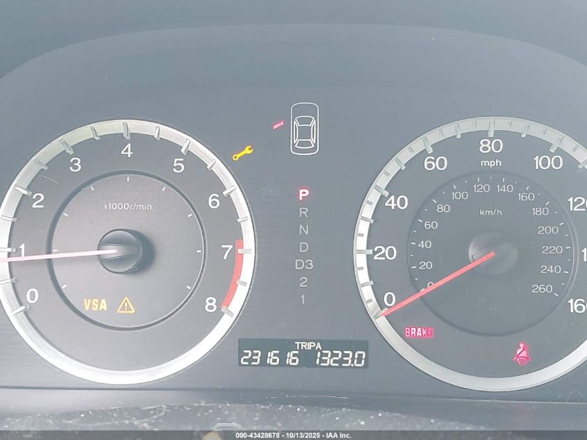 2008 Honda Accord 2.4 Lx VIN: 1HGCP26328A098767 Lot: 43428678