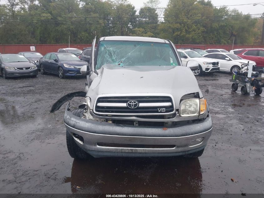 2002 Toyota Tundra Sr5 V8 VIN: 5TBBT44122S258023 Lot: 43428806