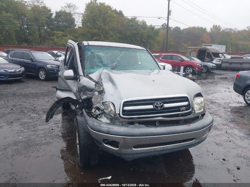 2002 Toyota Tundra Sr5 V8 VIN: 5TBBT44122S258023 Lot: 43428806