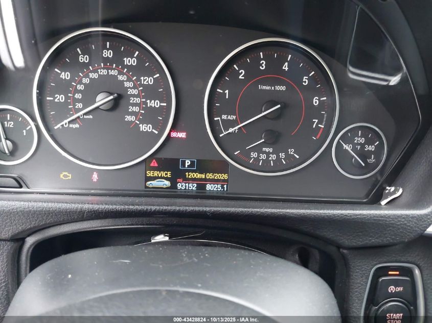 2017 BMW 330I VIN: WBA8B9G57HNU49237 Lot: 43428824