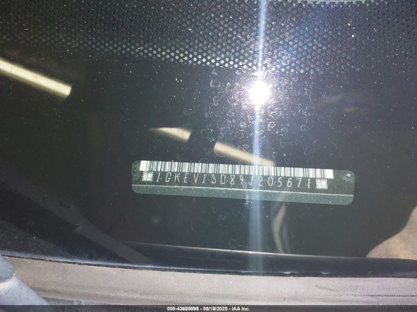 2009 GMC Acadia Sle-1 VIN: 1GKEV13D89J205671 Lot: 43428895