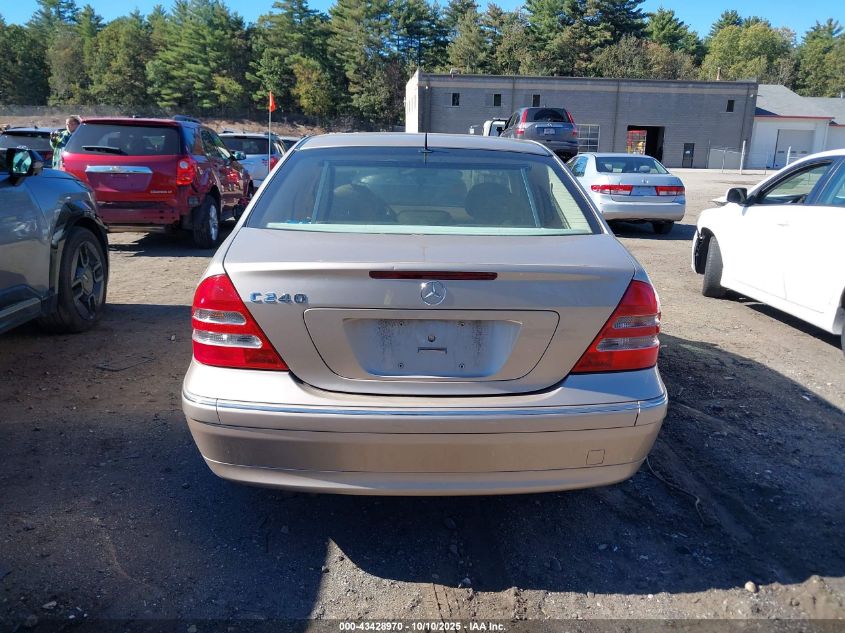 2002 Mercedes-Benz C 240 VIN: WDBRF61J32F163272 Lot: 43428970