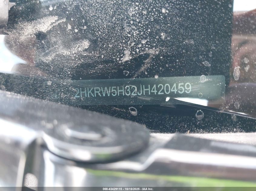 2018 Honda Cr-V Lx VIN: 2HKRW5H32JH420459 Lot: 43429115