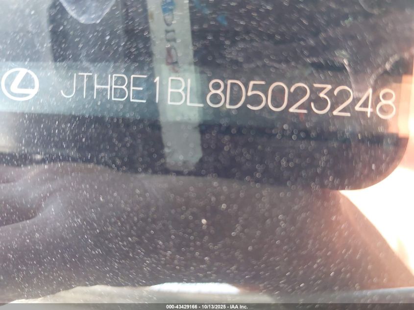 2013 Lexus Gs 350 VIN: JTHBE1BL8D5023248 Lot: 43429166