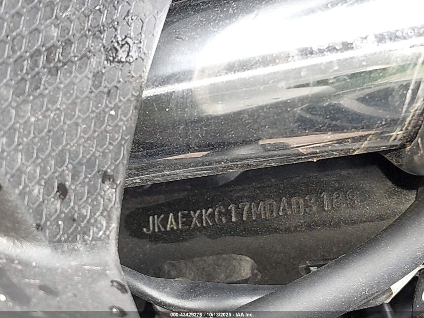 2021 Kawasaki Ex400 VIN: JKAEXKG17MDAD3189 Lot: 43429376