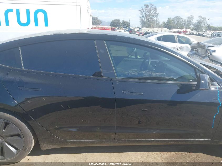 2024 Tesla Model 3 Long Range Dual Motor All-Wheel Drive/Rear-Wheel Drive VIN: 5YJ3E1EAXRF718076 Lot: 43429465