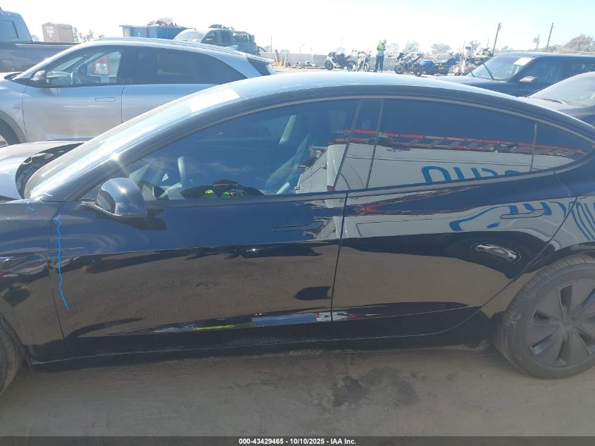 2024 Tesla Model 3 Long Range Dual Motor All-Wheel Drive/Rear-Wheel Drive VIN: 5YJ3E1EAXRF718076 Lot: 43429465