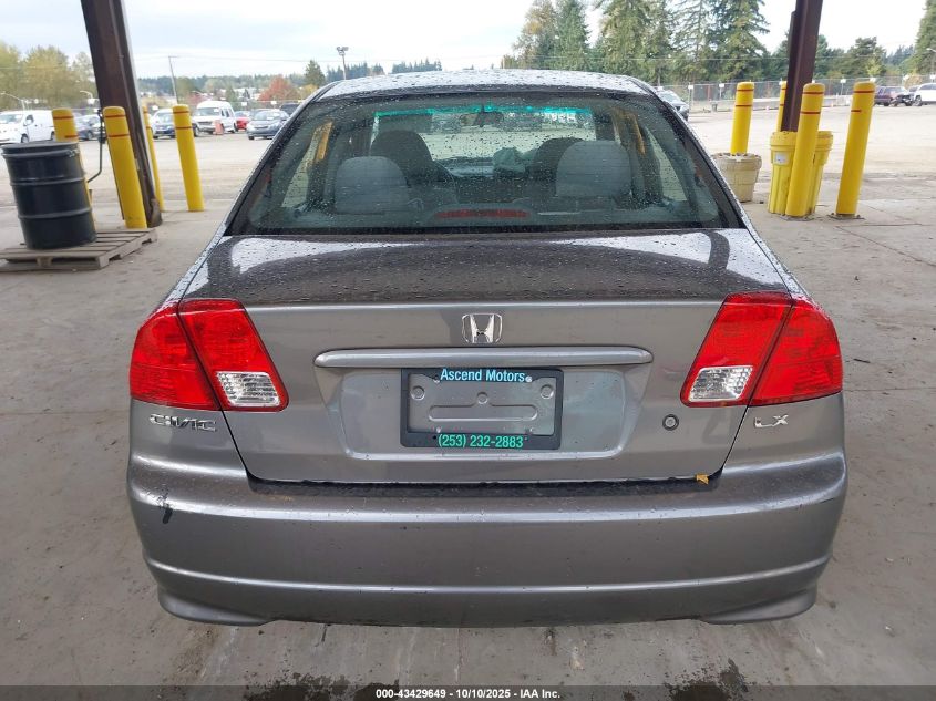 2004 Honda Civic Lx VIN: 2HGES16584H575068 Lot: 43429649