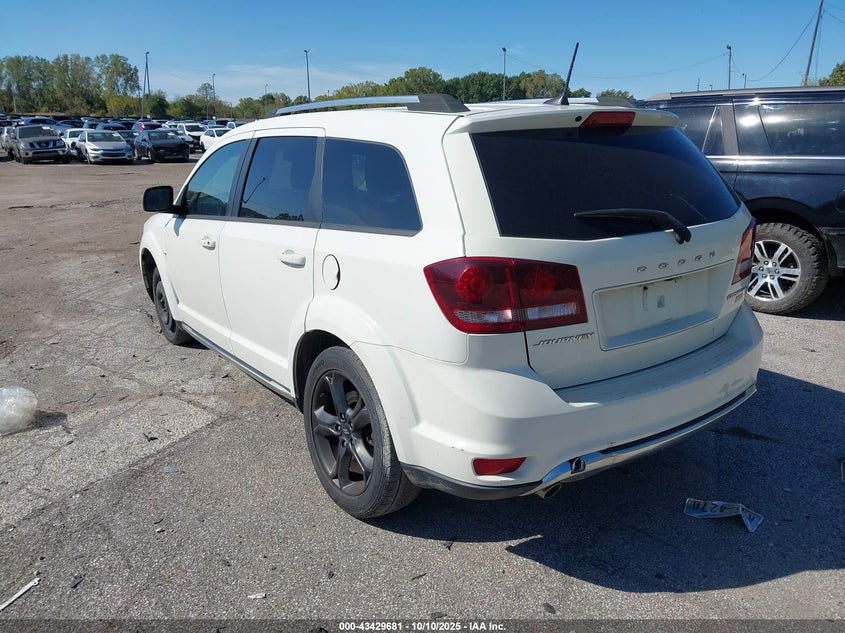 2019 Dodge Journey 3.6 Crossroad White Lot 111043429681 Vin 3C4PDCGG9KT857883