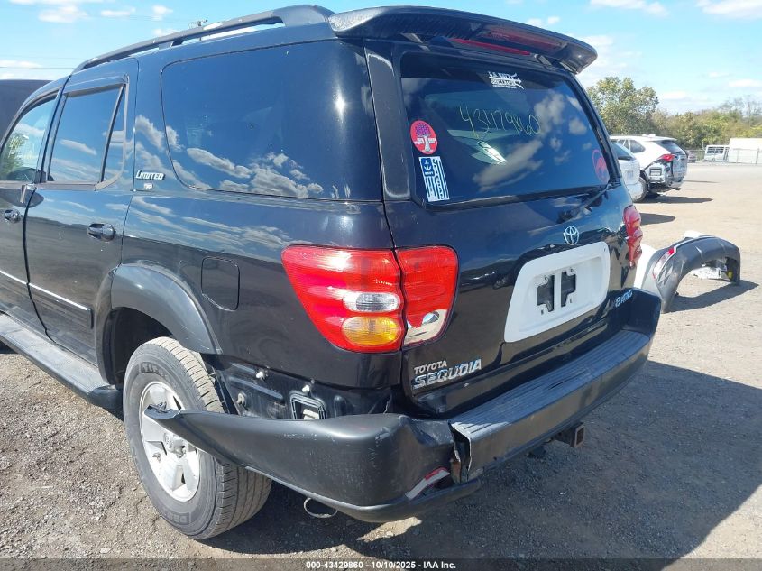 2003 Toyota Sequoia Limited V8 VIN: 5TDBT48A53S141829 Lot: 43429860